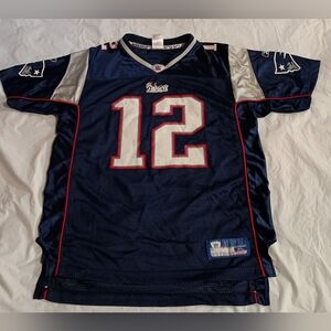 Tom Brady #12 Jersey New England Patriots NFL Size XL (18-20) Youth NFL Football